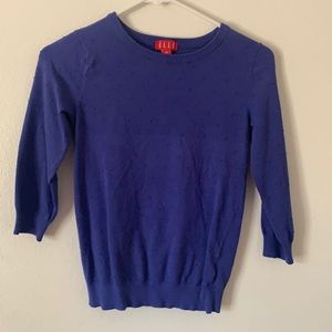 Elle Dotted Long Sleeve Sweater Cobalt Blue XS